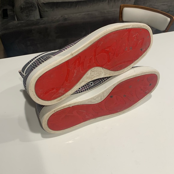 Christian louboutin Louis rantus high top sneaker plaid size 46 - Picture 6 of 8